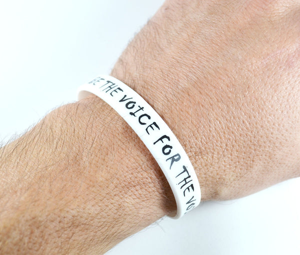 Silicone Bracelet - "Be the voice for the voiceless" - ArgusCollar